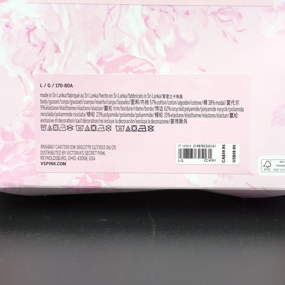 Pink x LoveShackFancy Cheeky Panties Pack Large Multicolor Set of 7 - Picture 6 of 10